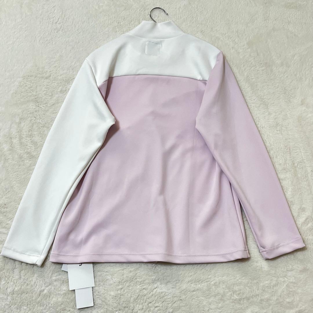 新品 サマンサタバサ ゴルフスポーティーバイカラー 長袖モックネック 40 L