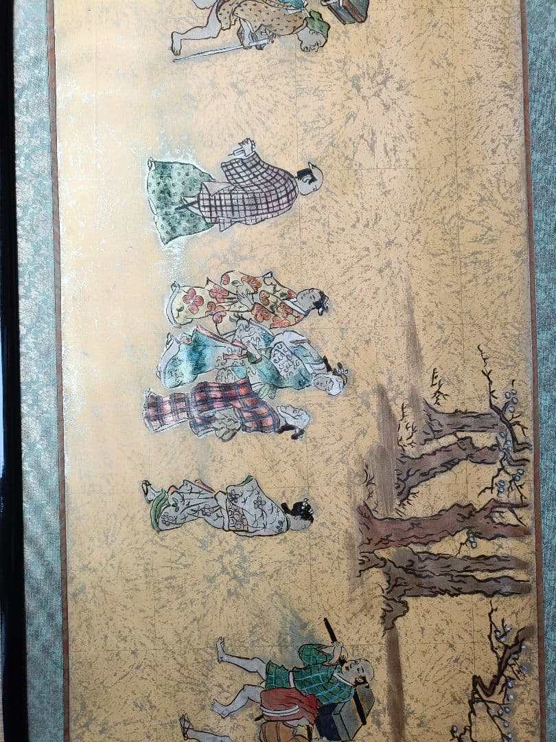 浮世絵 旅人の行列 光成