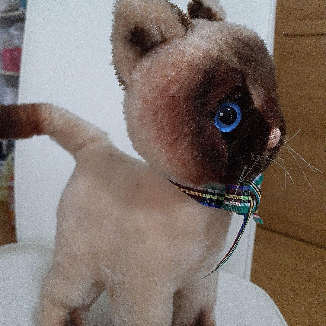 週末お値下げアンティークシュタイフシャム猫