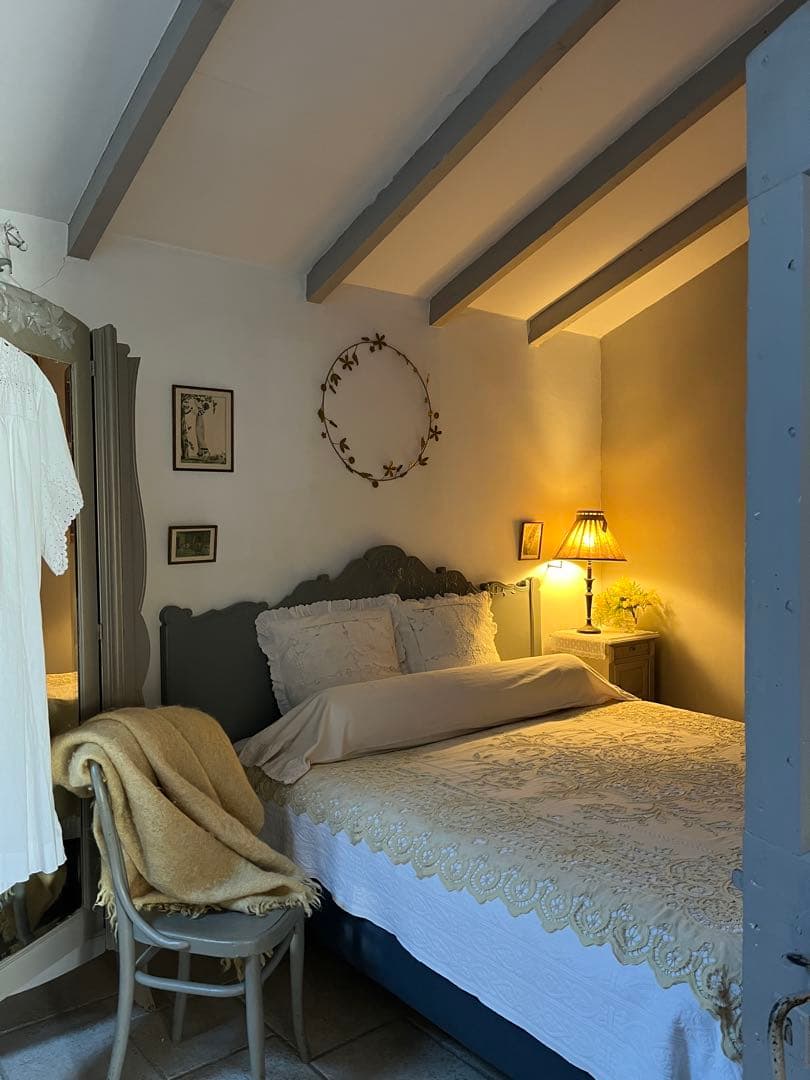 ◆フランスアンティークお宝級手刺繍超大判テーブルクロス大きいベッドカバーソファー