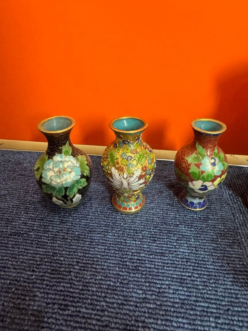 1840  七宝焼　景泰藍　まとめ売り　合計14個　時代物