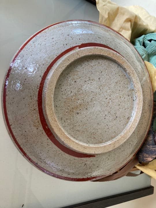 江戸　昭和レトロ　アンティーク　古董品　八風窯　竹風作　魁皿　未使用　共箱