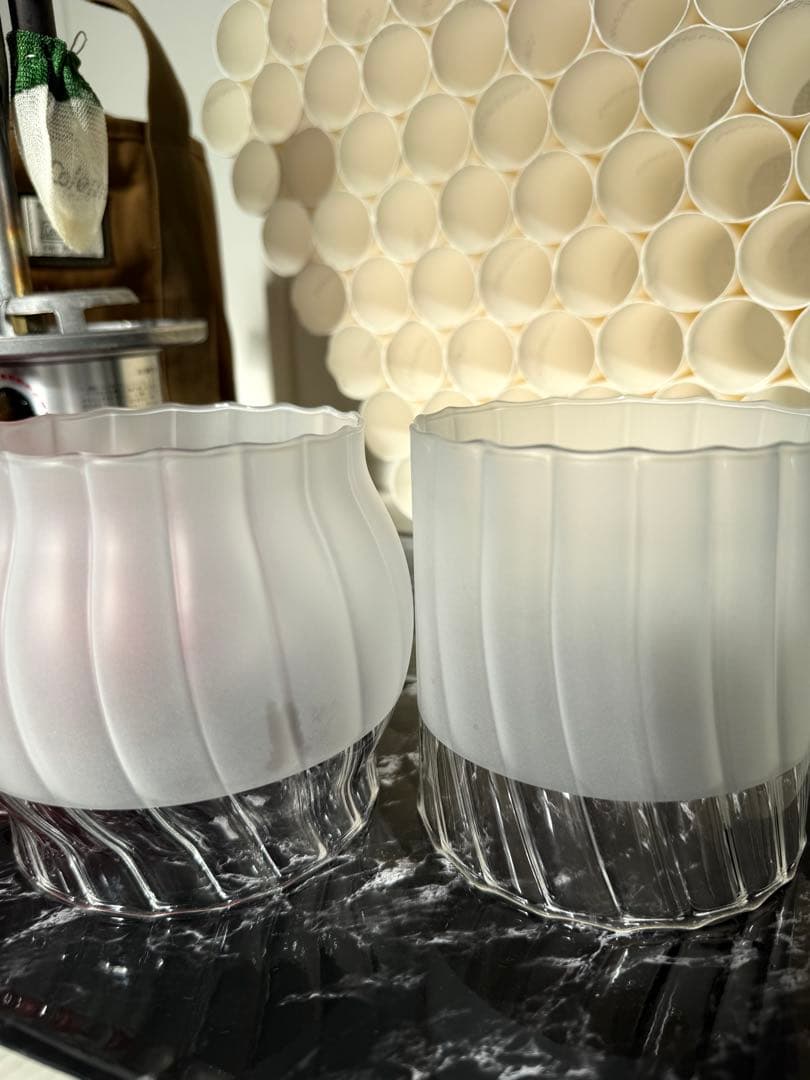 Petromax 500CP HK500 交換用ホヤ　波模様2/3サンドブラスト