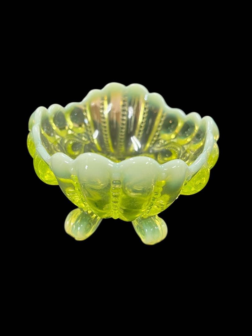 Mosser Glass Jam Dish モッサーグラス ウランガラス
