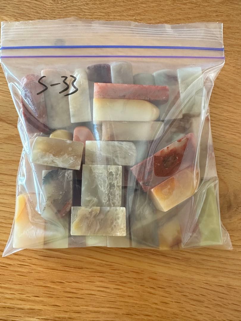 年末セール　篆刻　印材　印石　まとめ　書道　落款　遊印　36個セット　s-33