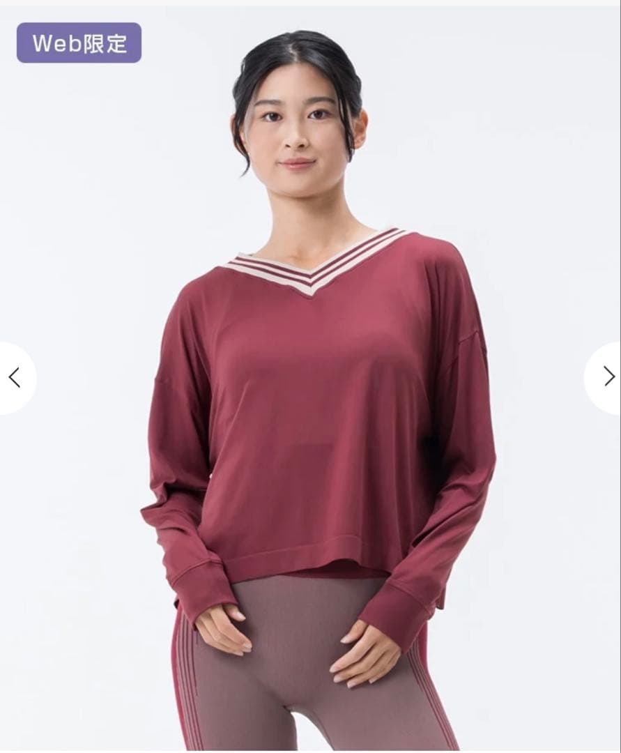 【SUKALA】ブラトップ付きカレッジVネックプルオーバー　Mサイズ