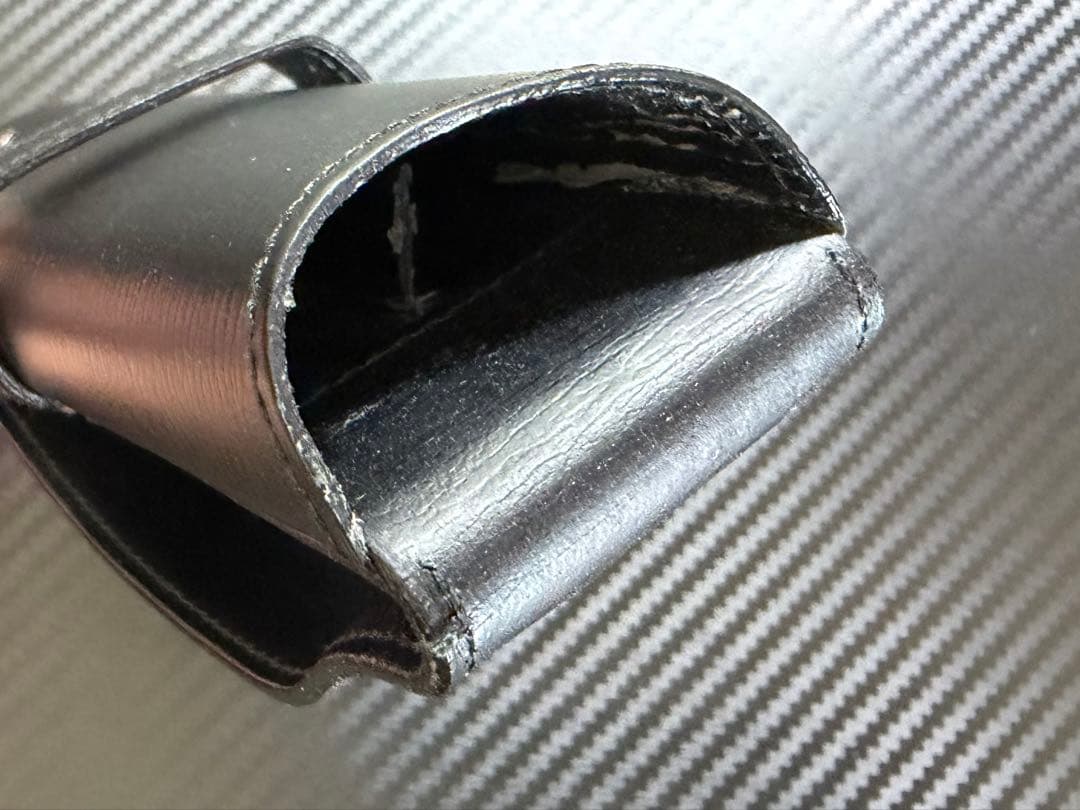 未使用に近い モンブラン レザーペンケース 2本差し ブラック 箱 袋 書類付き