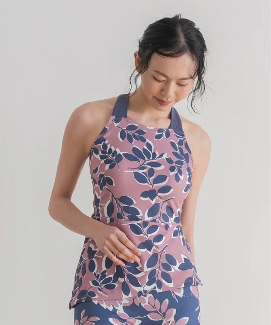 SUKALAリーフバイカラータンクトップ&レギンス S