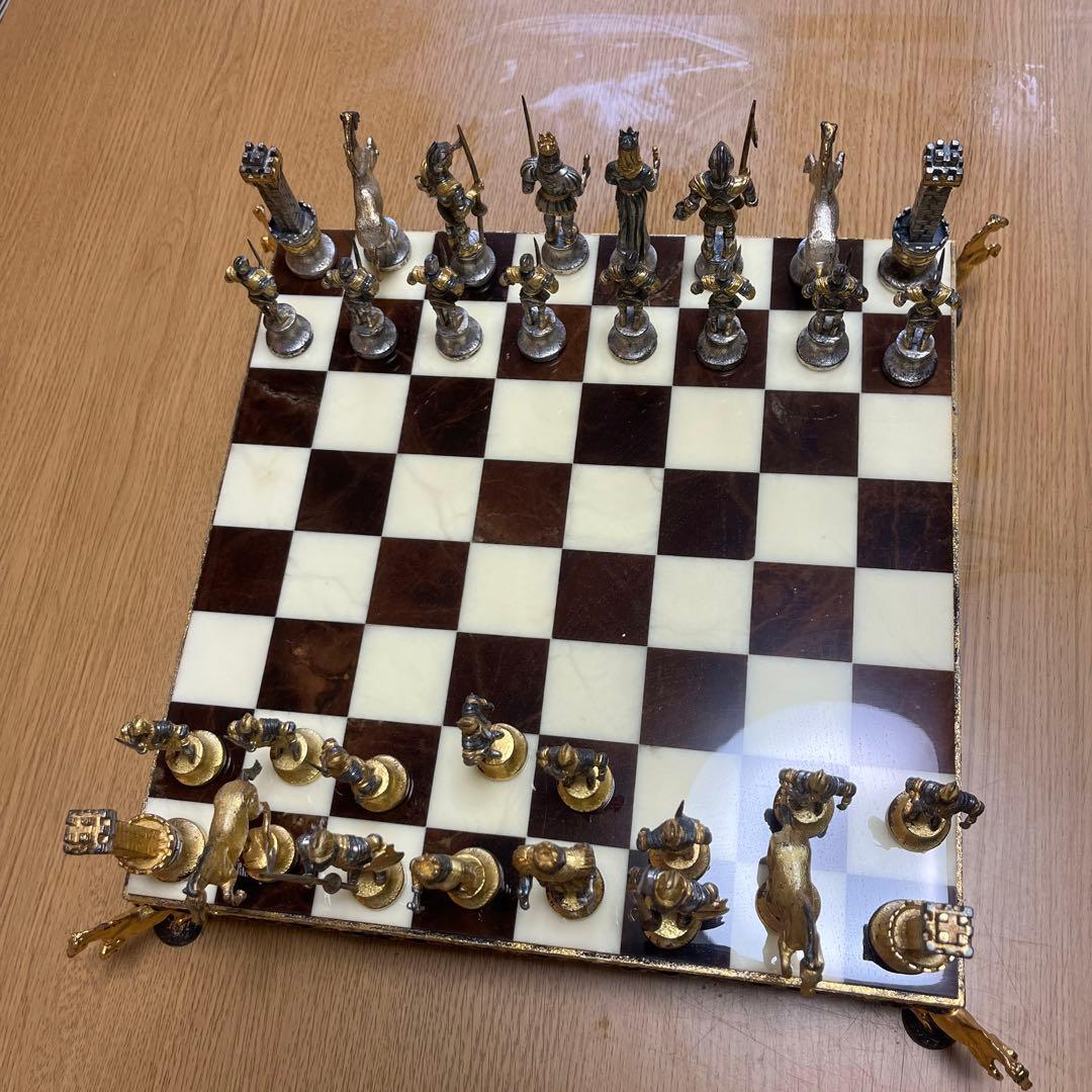 大理石　イタリア製 ヴィンテージ チェスセット