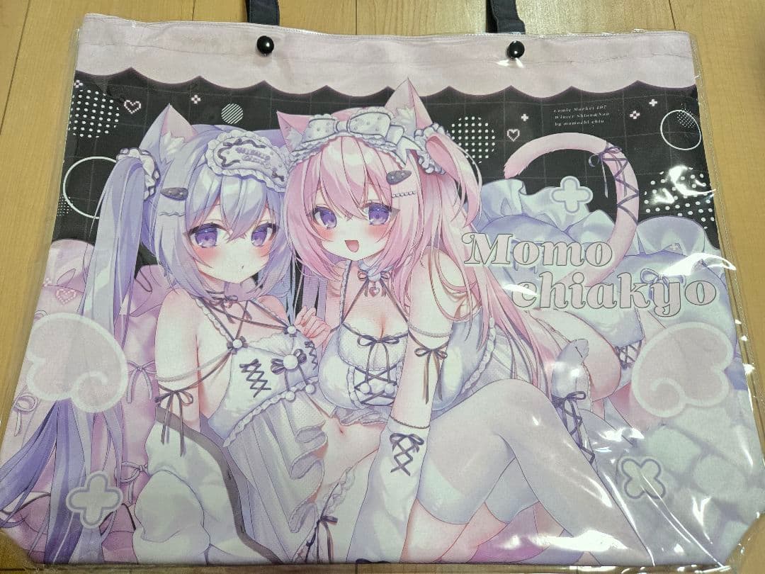 桃稚ちあ　クリアカバー付きBIGトートバッグ