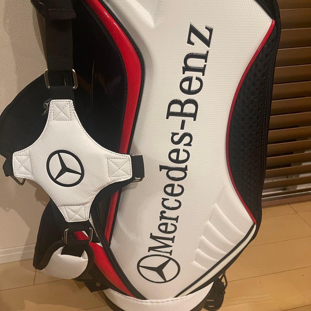 【希少品】 Mercedes Benz ベンツ キャディバッグ ゴルフバッグ 白