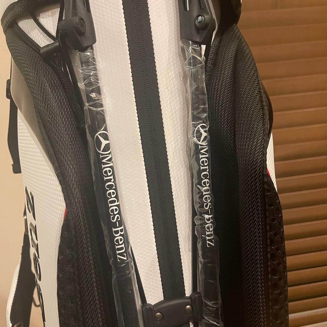 【希少品】 Mercedes Benz ベンツ キャディバッグ ゴルフバッグ 白