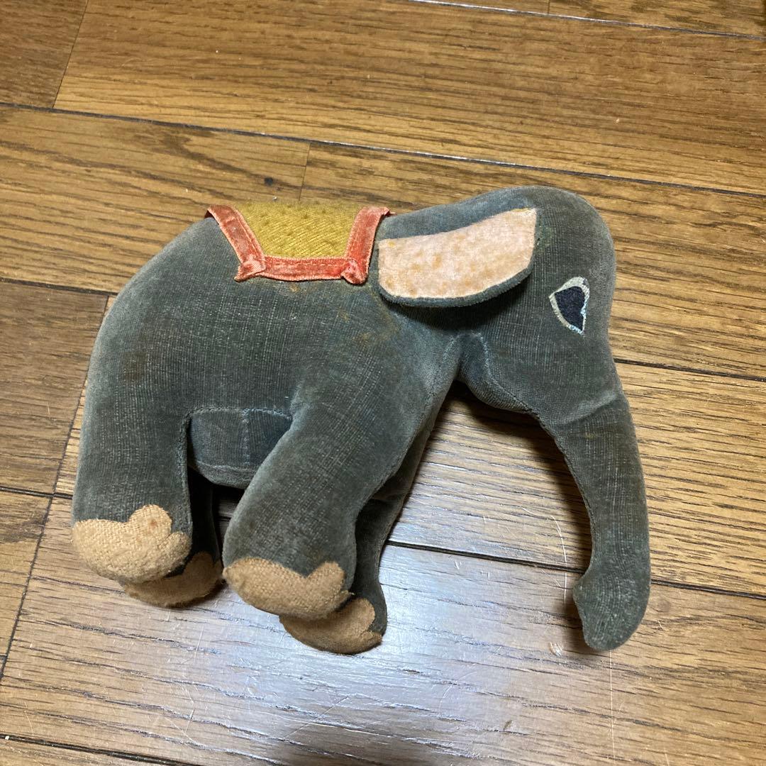 ヴィンテージ　ゾウ　ぬいぐるみ　動物園ぬいぐるみ　昭和レトロ