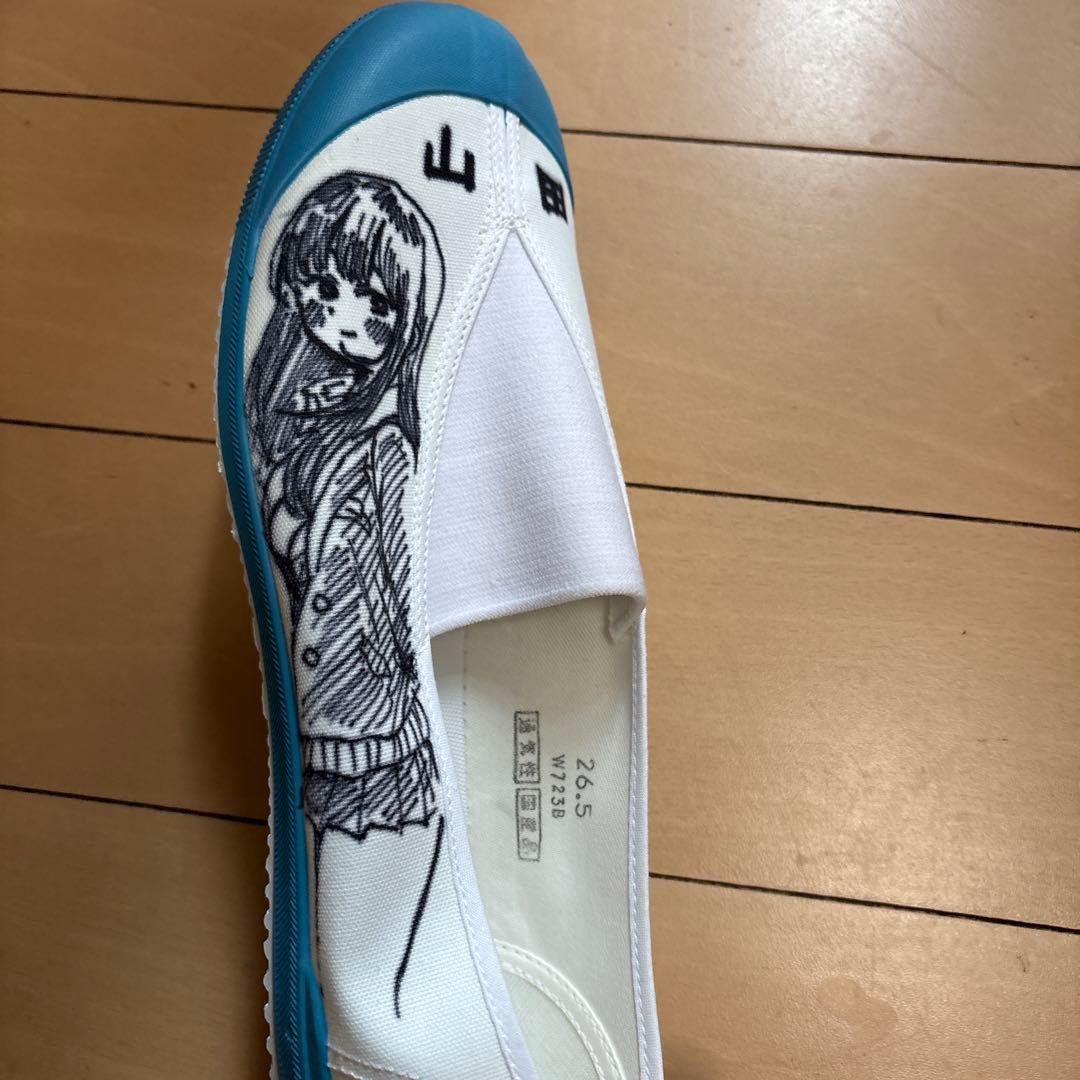 の心のヤバイやつ　僕ヤバ　桜井のりお先生直筆イラスト入り上履き　山田杏奈