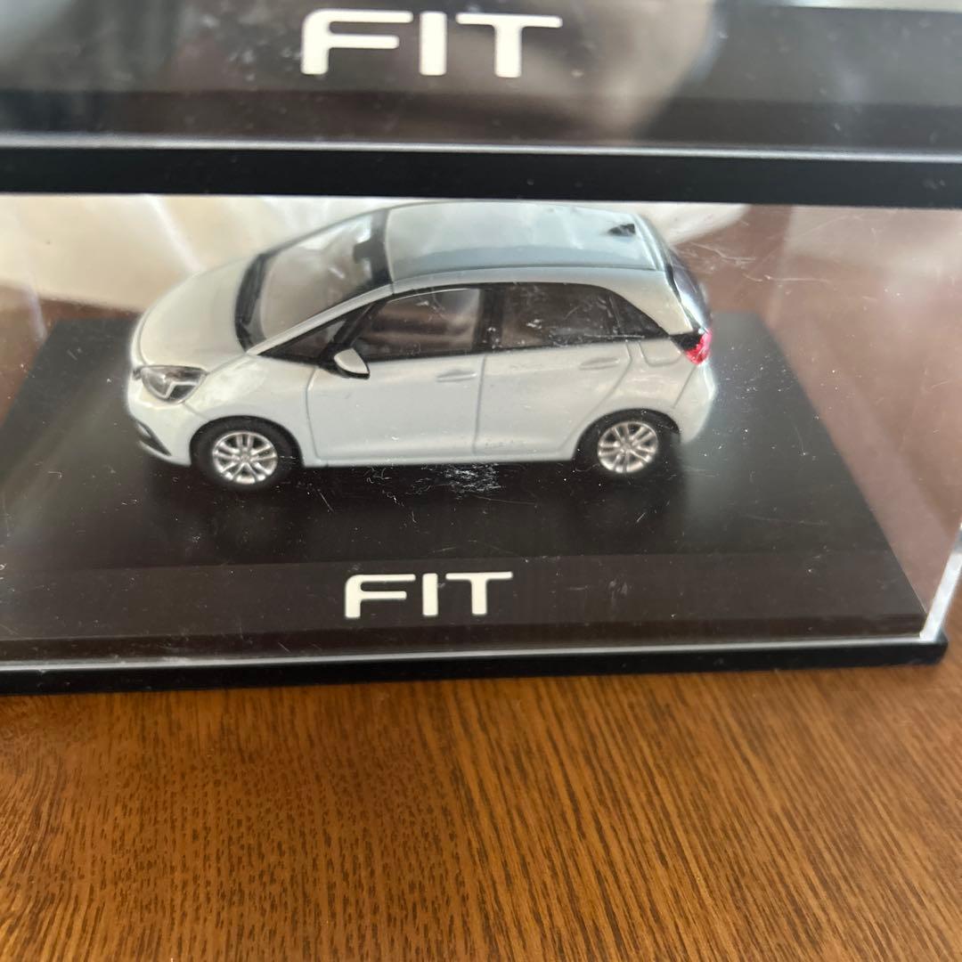 ホンダFITGRミニカー1/43サンライトホワイトパールライトブルーメタリック