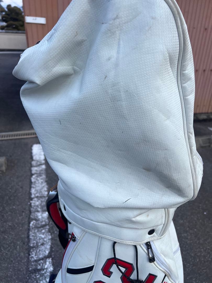 ルコック　ゴルフ　キャディーバッグ　ホワイト　メンズ