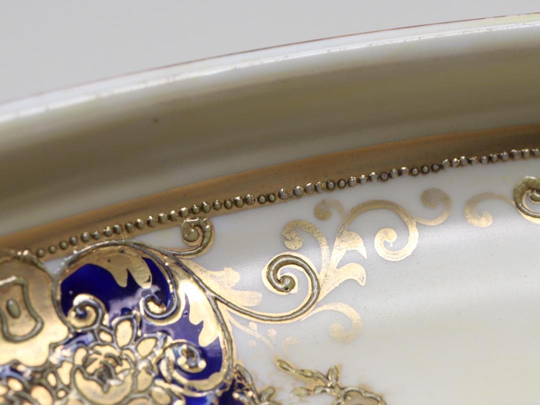 オールドノリタケ 金盛上湖畔白鳥風景 ボウル 29cm 飾り皿