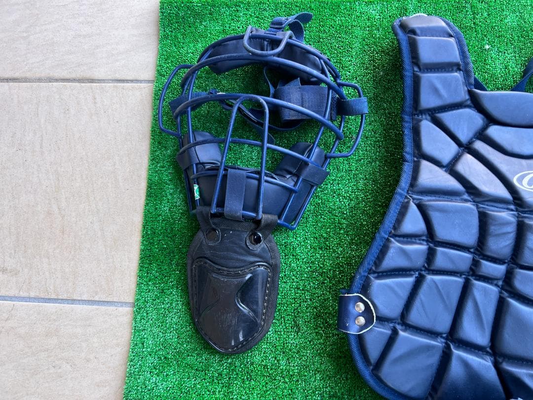 J.S.B.B キャッチャー用 防具 プロテクター 一式 硬式 ネイビー