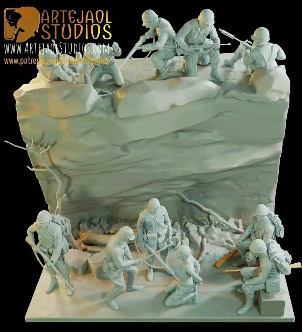 未使用 artejaol WW2 パシフィック ジオラマ シーン フルセット