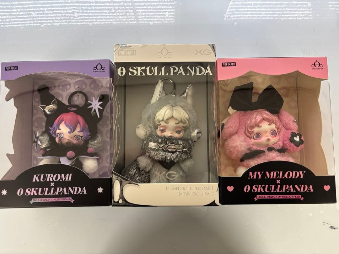 SKULLPANDA スカルパンダ　マイメロ*1 、クロミ*1 、XG*1，3点