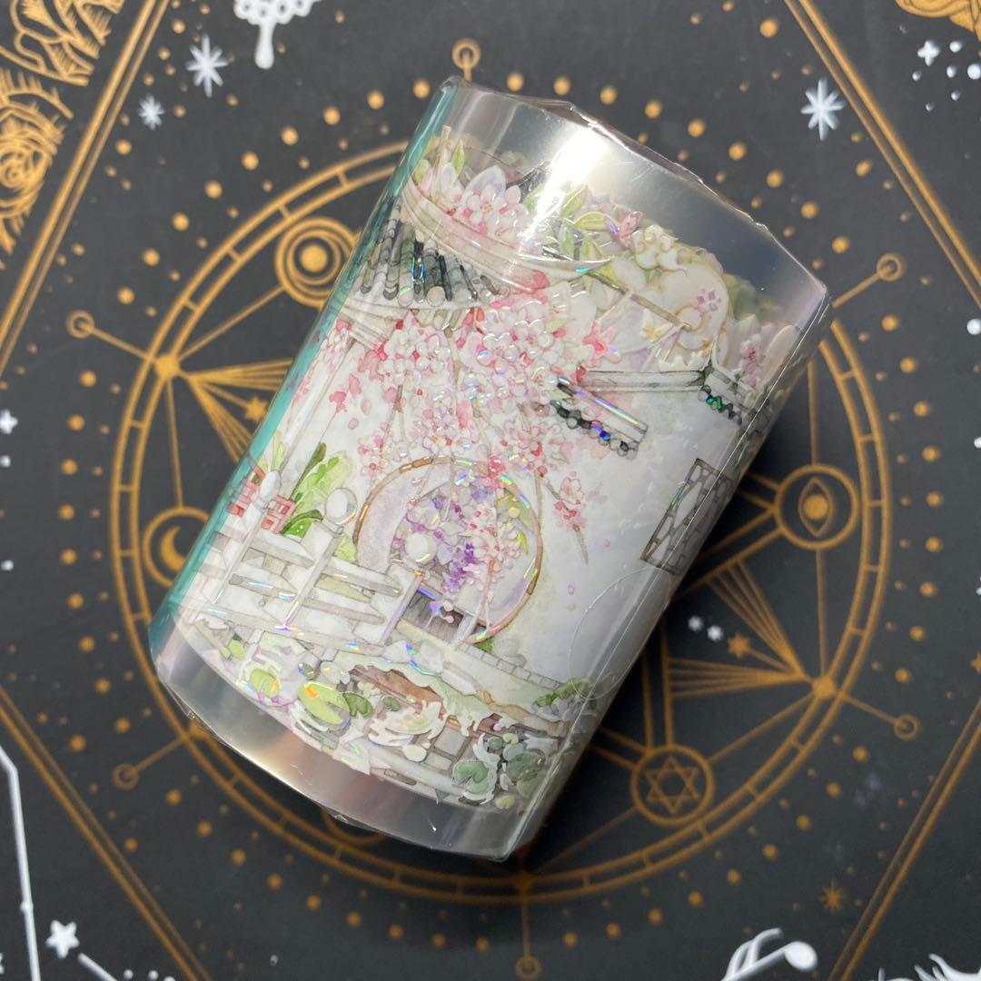 【H1】海外　10m巻　貝殻光マスキングテープ　人物系/装飾系/背景系