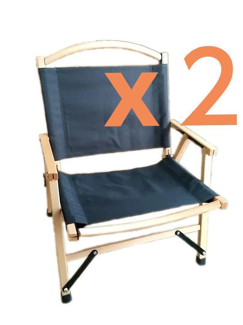 ウッドチェア ブラック　黒　キャンプ