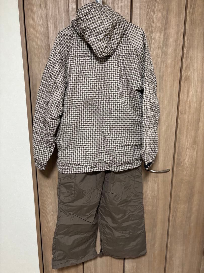 【値下げOK・セット販売】ポンタペス スノボウェア 上下セット メンズ ブラウン