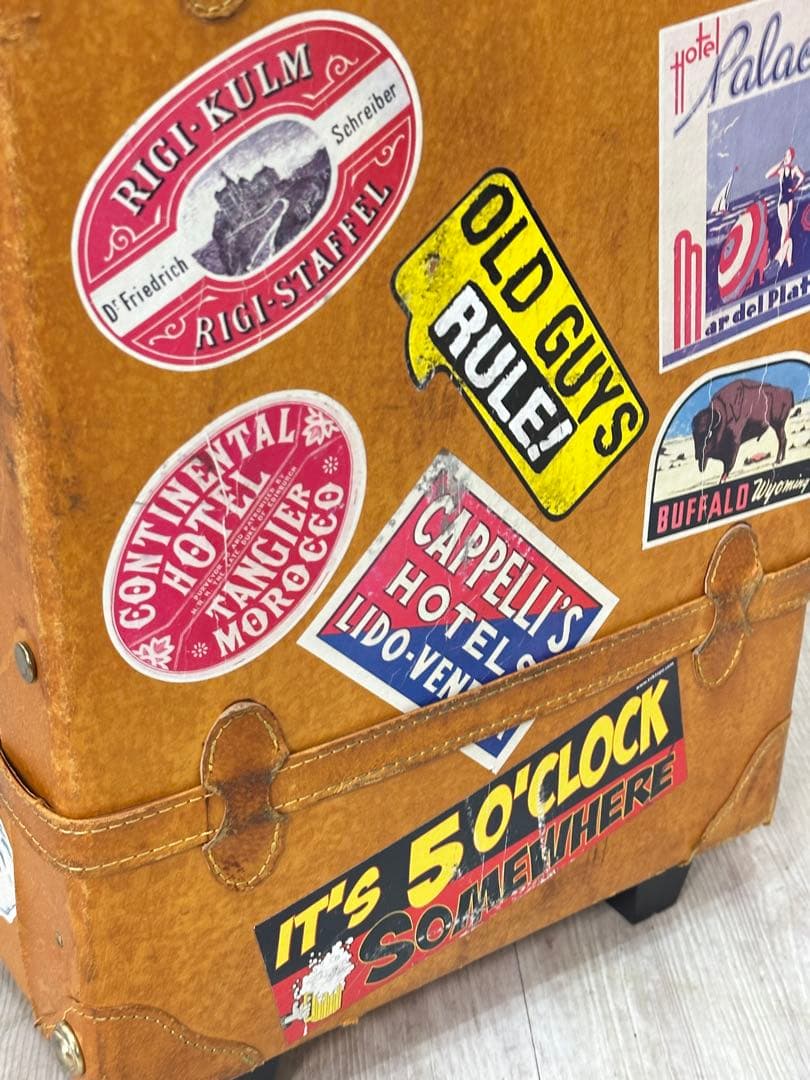 【東京都23区配送無料】スーツケース　旅行　トラベル　キャリーケース　ビンテージ