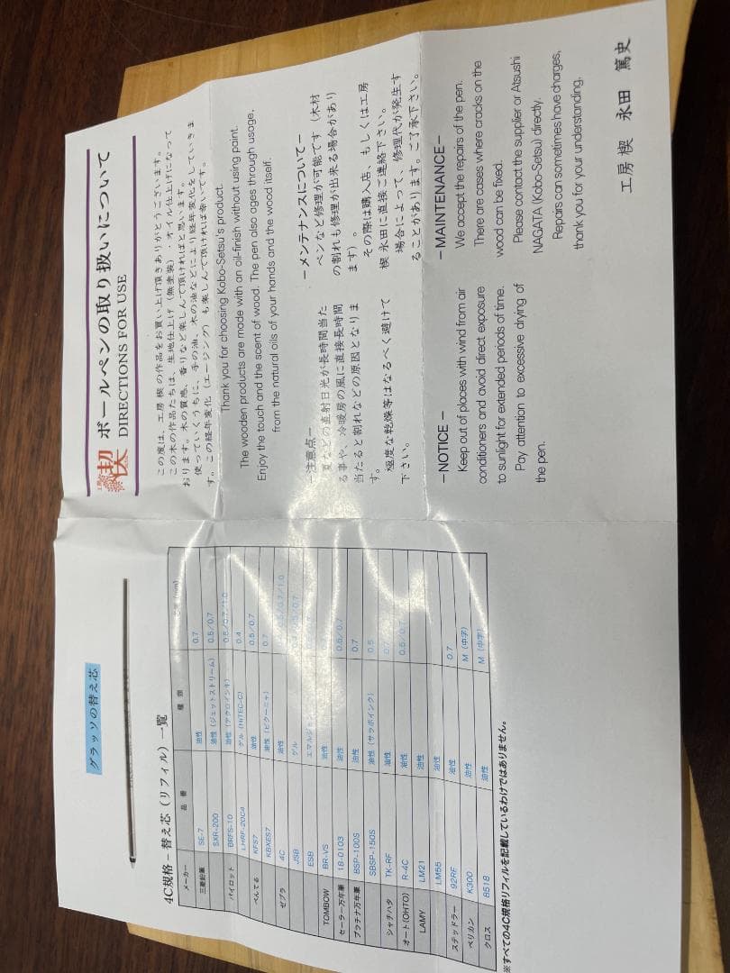 【工房楔 グラッソ】バーズアイメープル