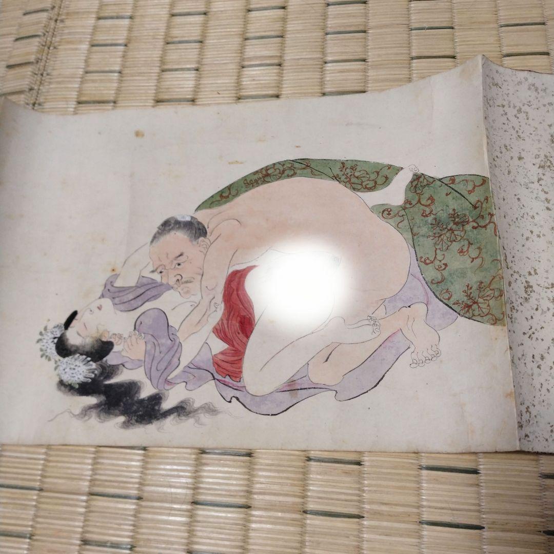 レア！【希少！春画】日本画 巻物 浮世絵 絵巻物 古美術 骨董