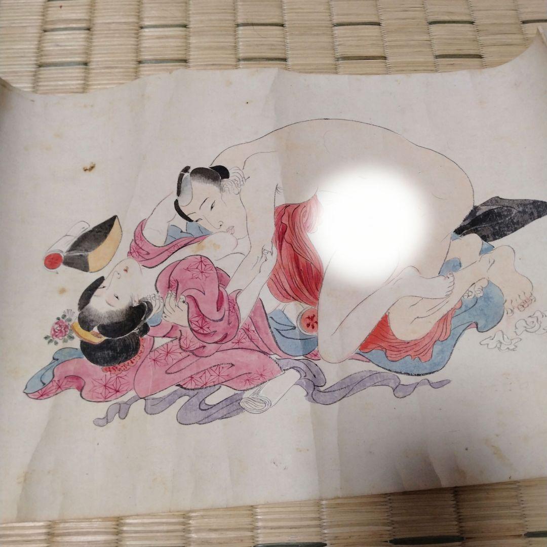 レア！【希少！春画】日本画 巻物 浮世絵 絵巻物 古美術 骨董