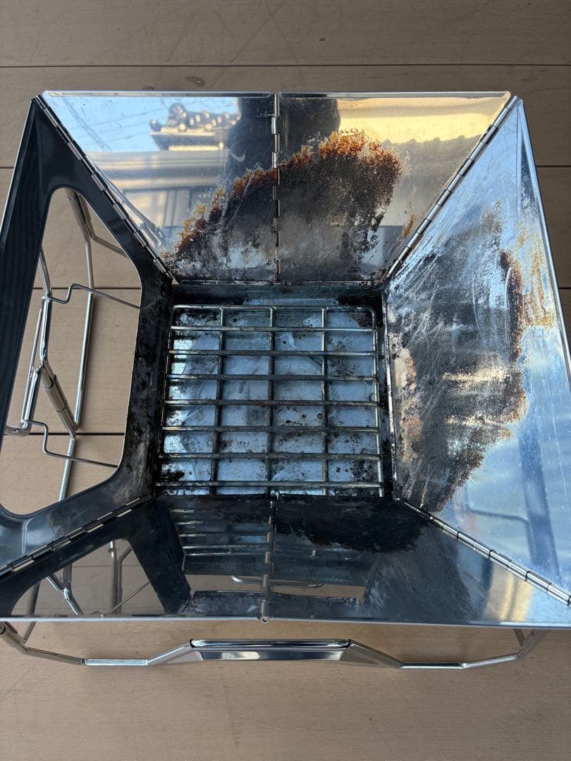 ステンレス バーベキューコンロ 温度計付き