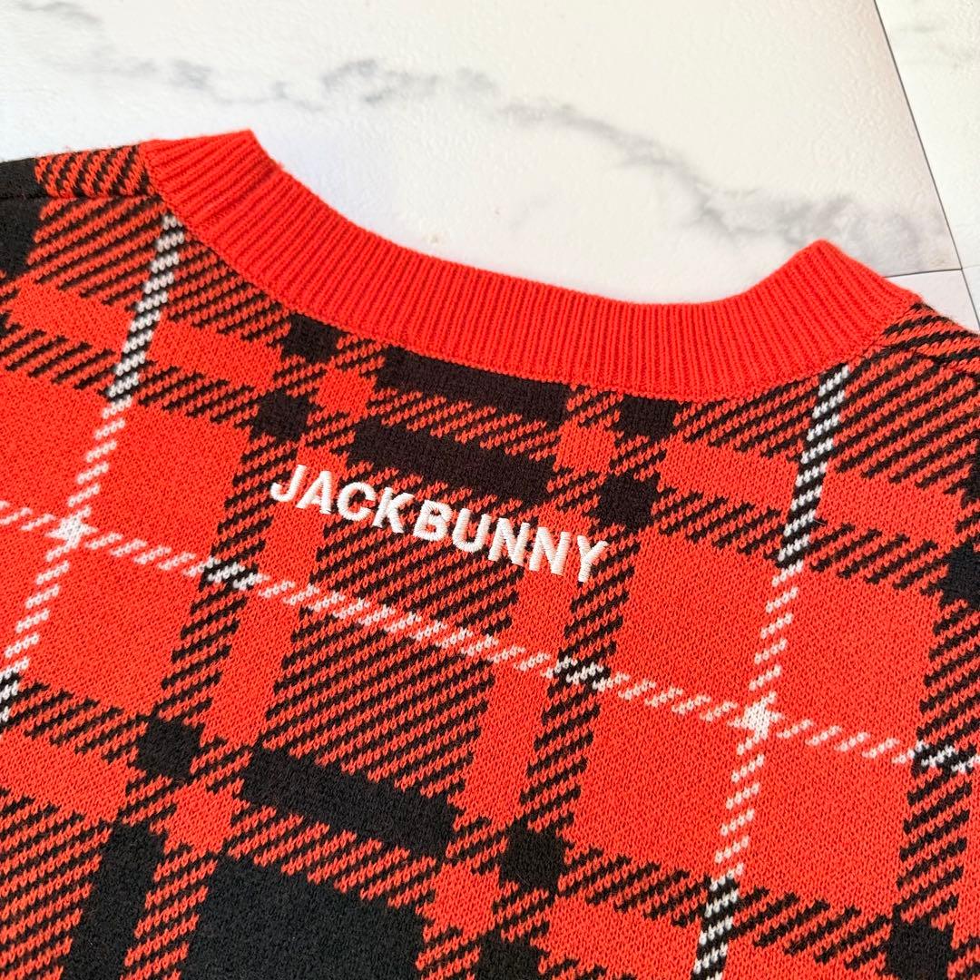 ジャックバニー ドラえもん コラボ Wジャガード ニット セーター オレンジ 4