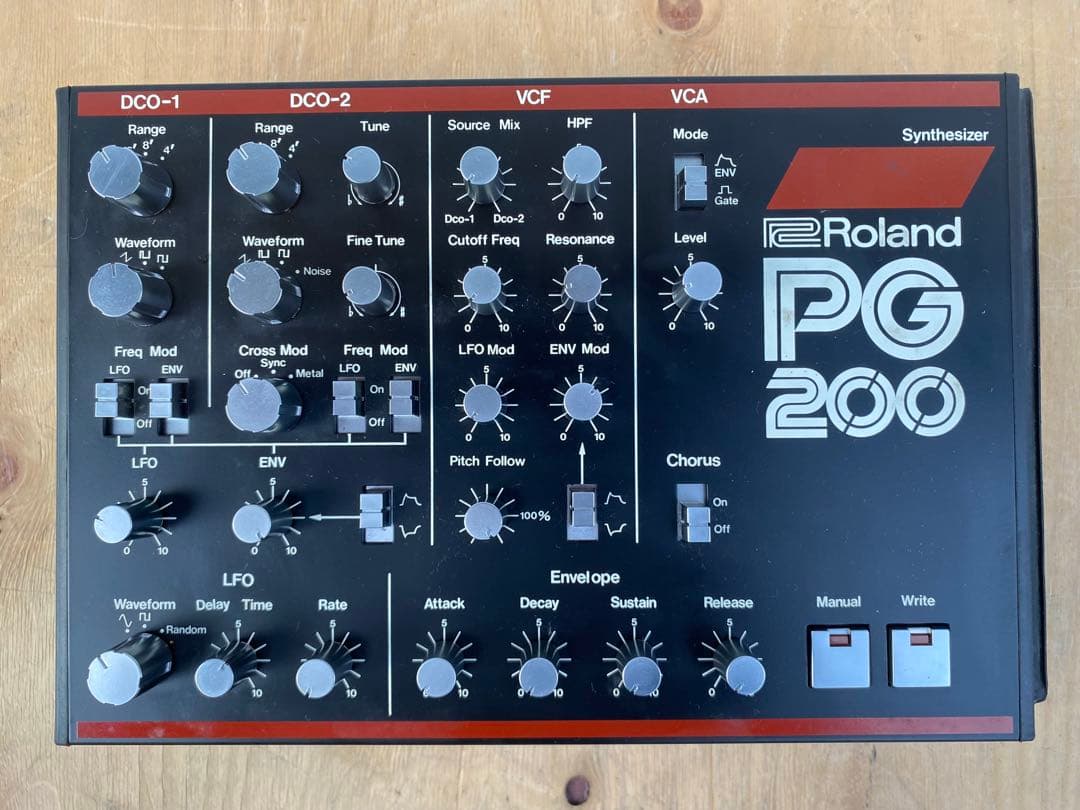 roland pg200 synthesizer ビンテージ　専用ケース付き