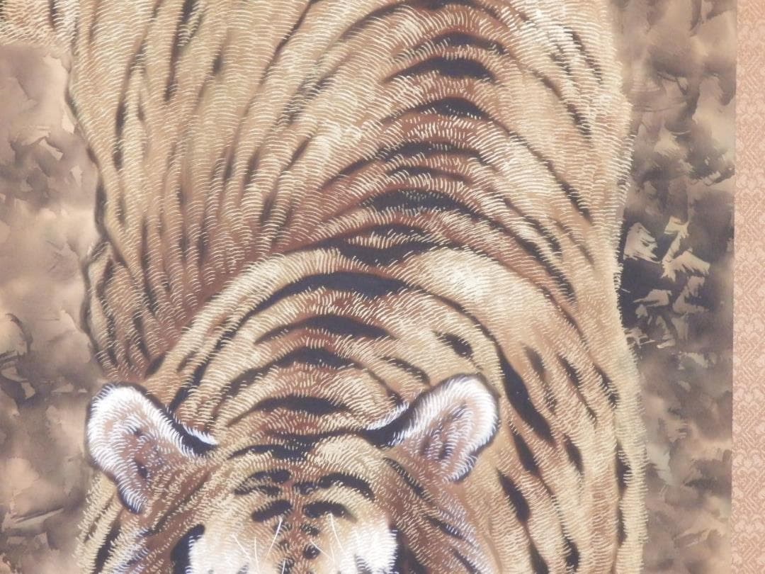 ❤️猛虎の図★内田宗元作★供箱付き★掛軸★肉筆