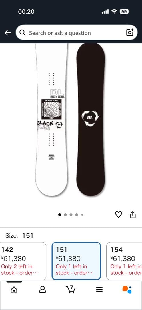 Death Label dws 151スノーボード ブラック