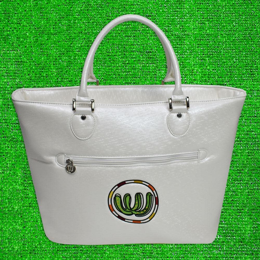 ミエコウエサコ ゴルフ 大判トートバッグ【パールホワイト】新品！