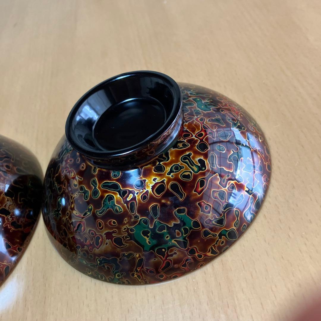 津軽塗　天然木　蓋付き椀　16個