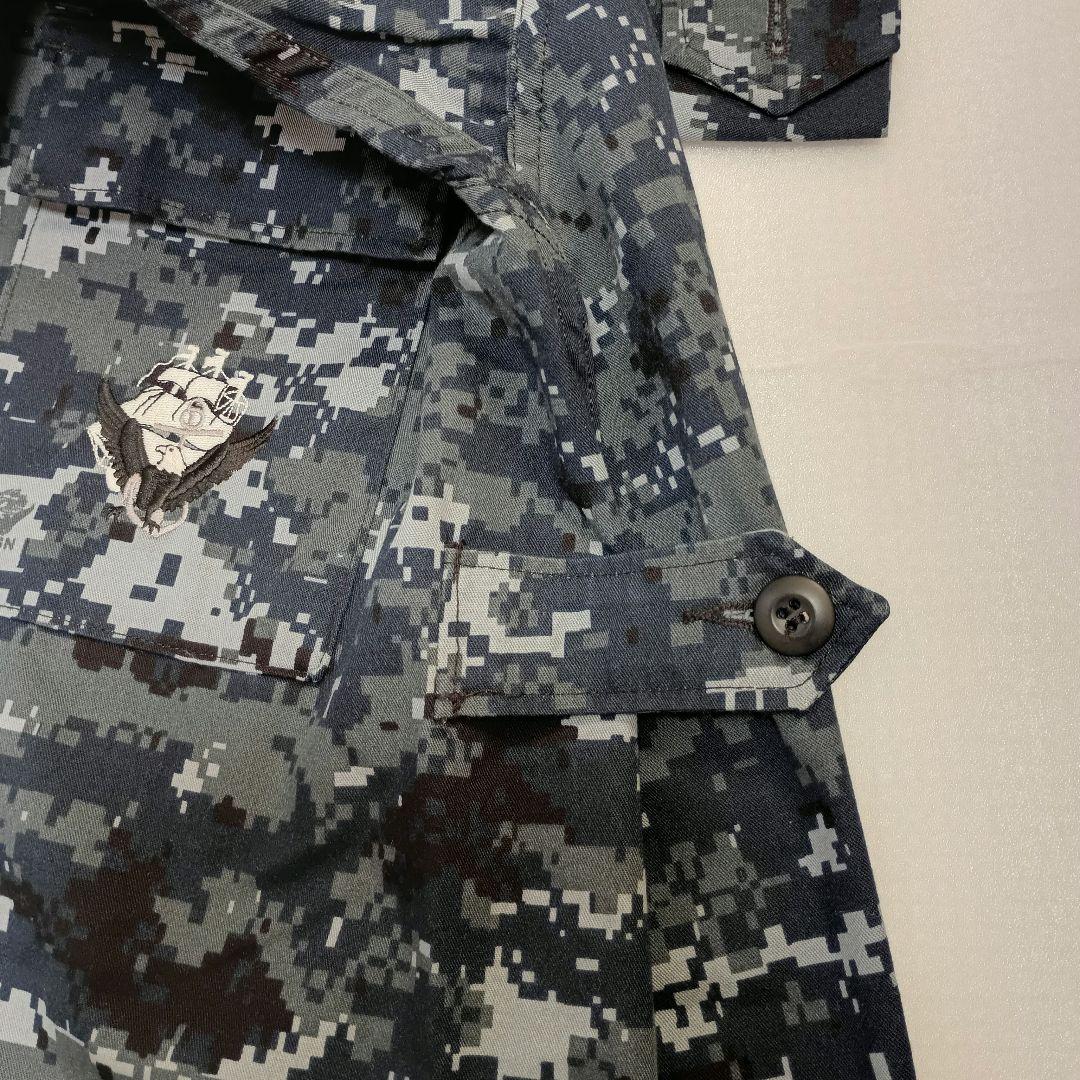アメリカ海軍　デジタル迷彩　NWU　青色ジャケット