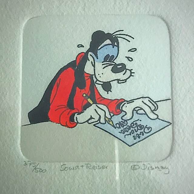 美品☆ディズニー グーフィー 絵画 ドイツ製 Sowa & Reiser社