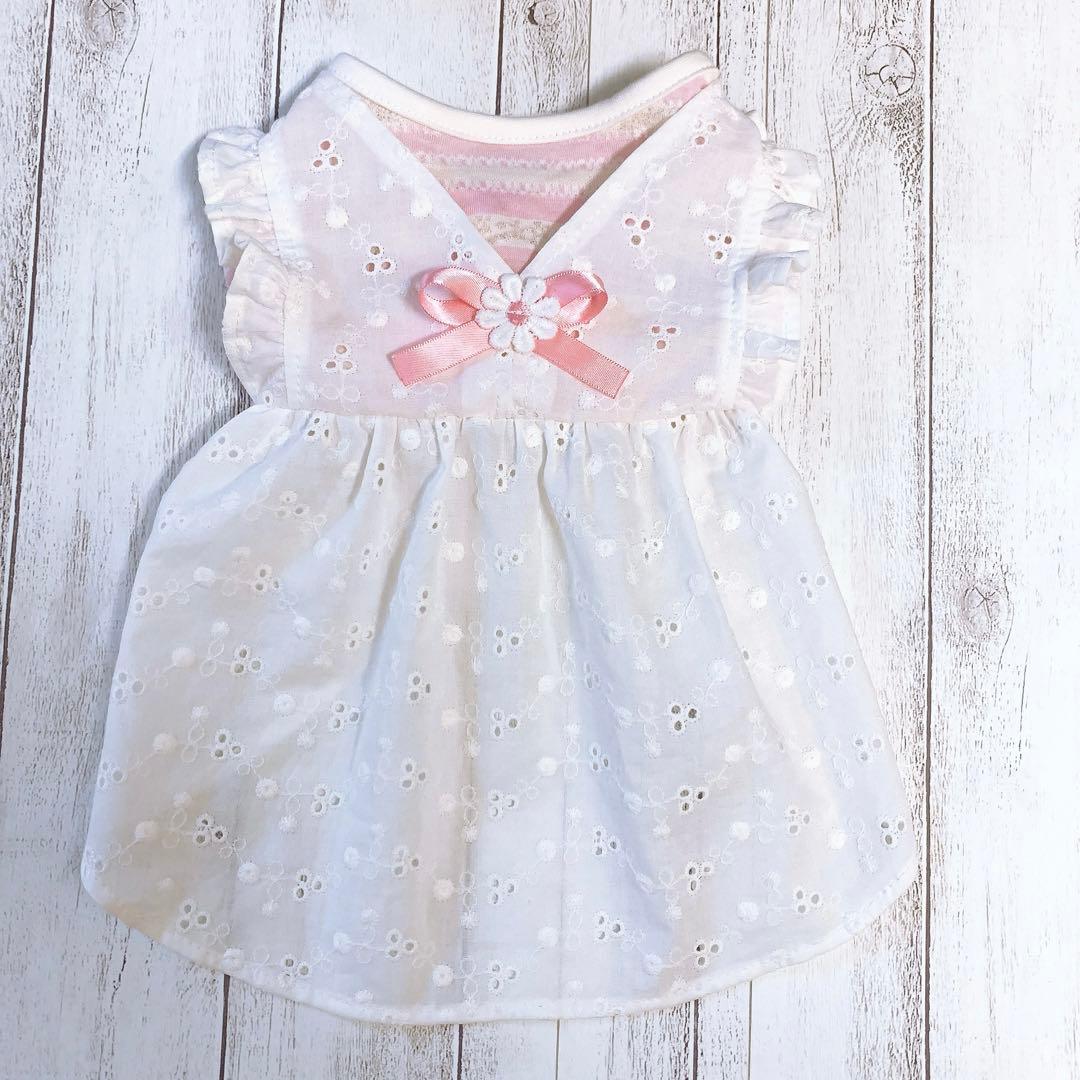 重ね着風さわやかワンピ/XXS〜M/犬服/犬服ハンドメイド