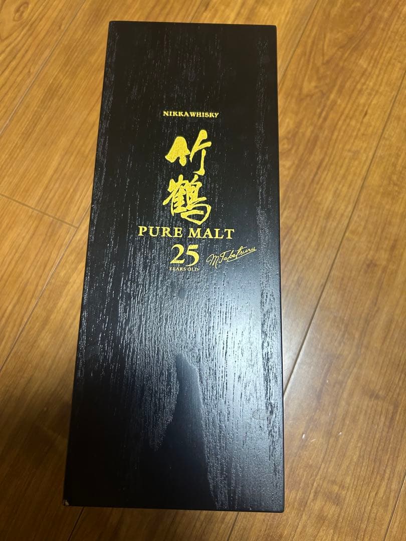 NIKKA 竹鶴 25年 ピュアモルトウイスキー　空瓶と木箱