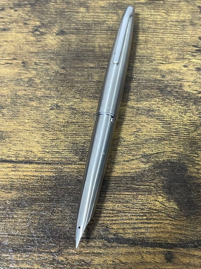 試筆のみ　1975年製　ペン先軸一体型　字幅F　ミュー　万年筆　H1175