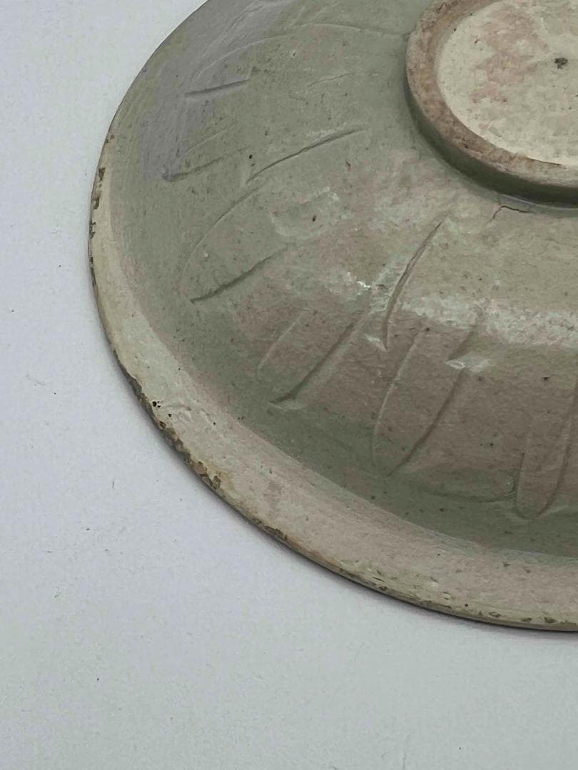 北宋時代　青白磁刻花皿 盞　景徳鎮　唐物　影青 古賞物(E-90)