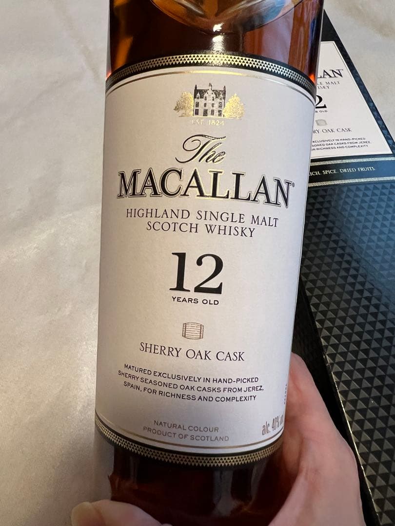 【未開封】マッカラン12年 黒箱 シェリーオーク シングルモルト ウイスキー