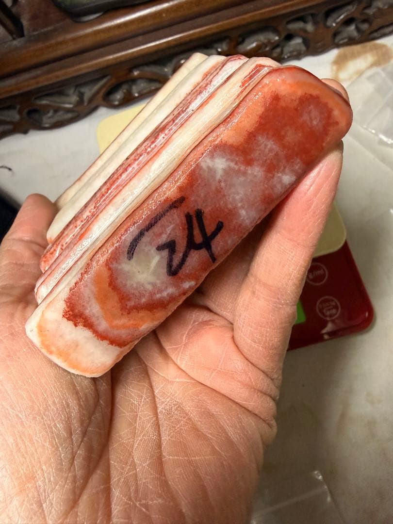 珍品 猪肉石置物