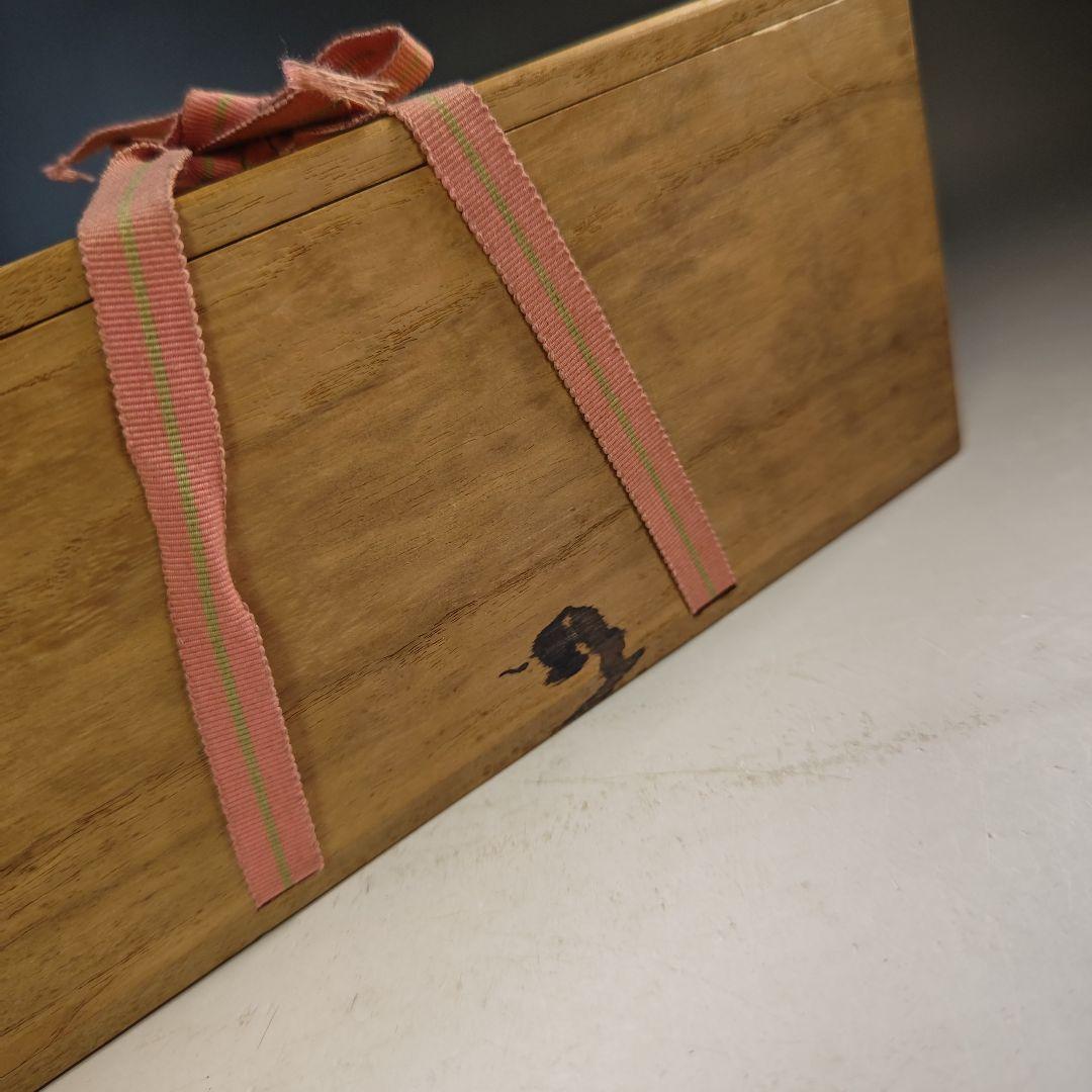 ウ219 花瓶『永楽善五郎造』『淡々斎極箱　青交趾鶴寿花入』茶道具　花器