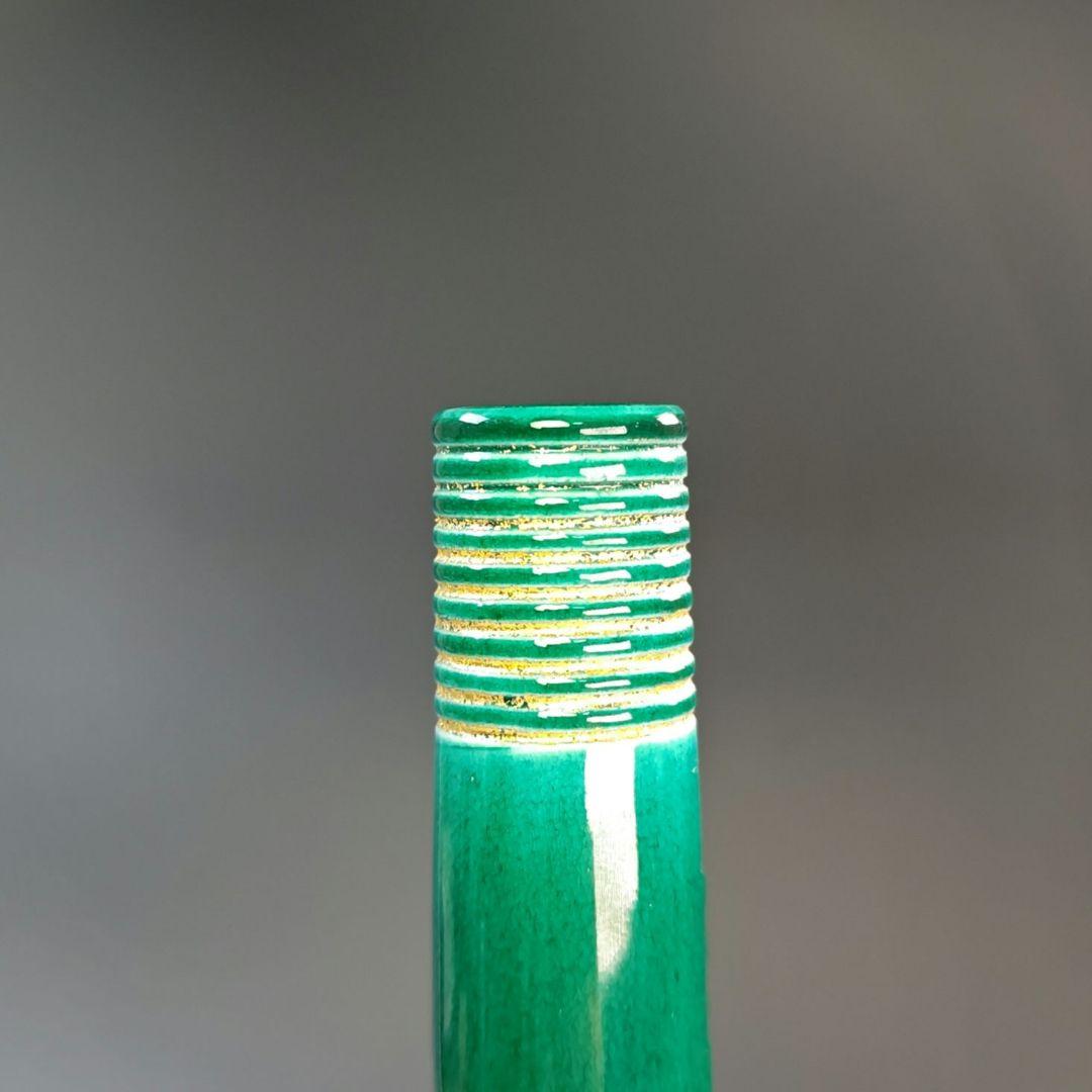 ウ219 花瓶『永楽善五郎造』『淡々斎極箱　青交趾鶴寿花入』茶道具　花器