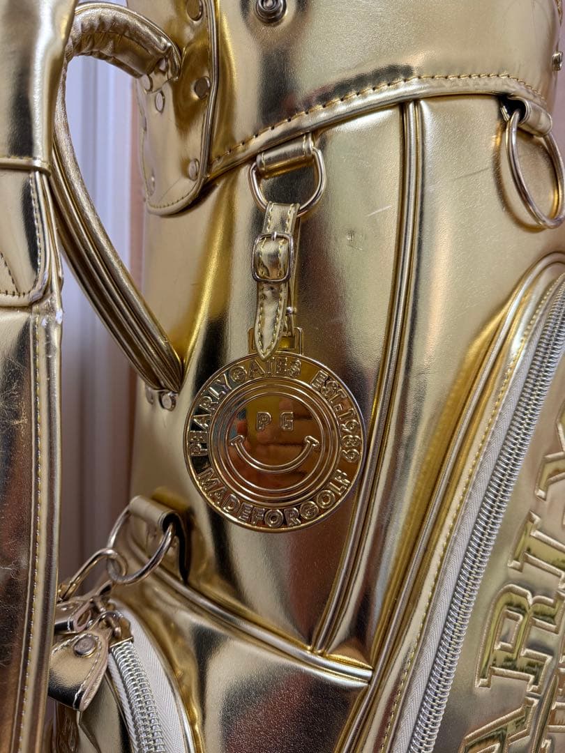 美品★パーリーゲイツ★キャディバッグ★ゴルフ★ゴルフバッグ★ゴールド★レア★金