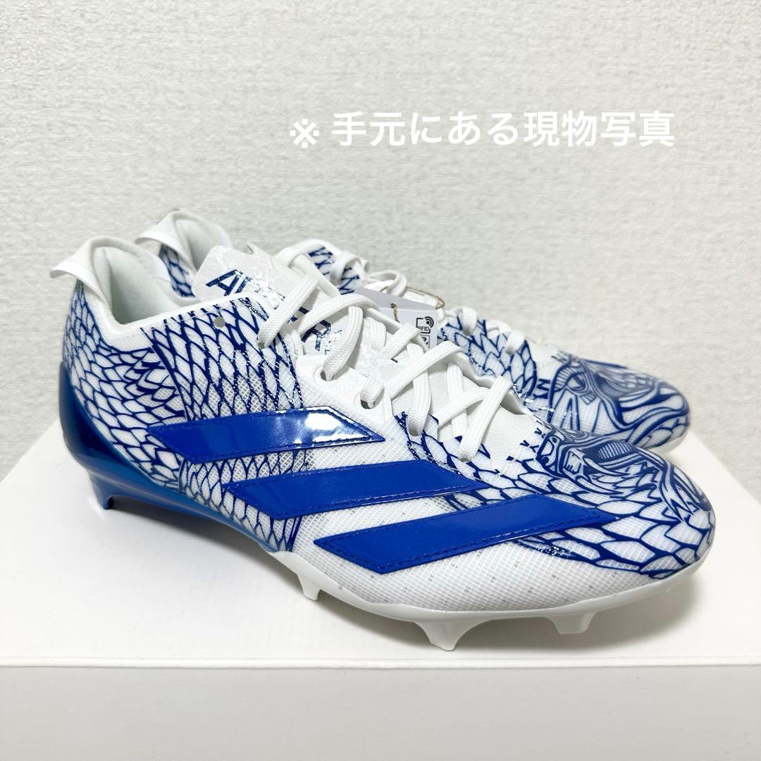 アディダス 30 アディゼロ エレクトリック アメフト スパイク シューズ 青